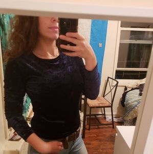 Velvet Long Sleeve Shirt